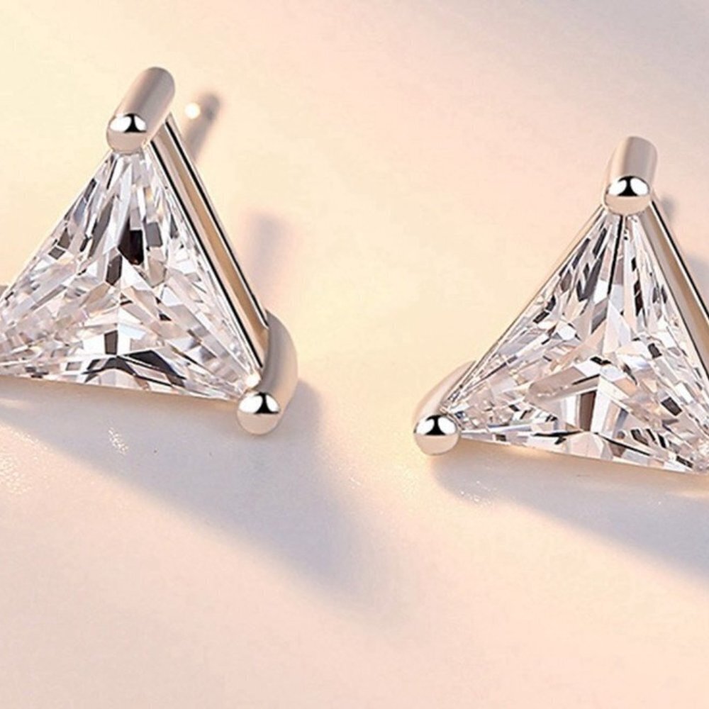 S925 Sterling Silver CZ Stud Earrings for Women/Girl, US19251039